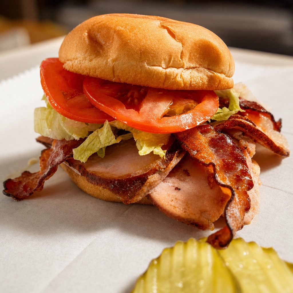 TURKEY CLUB SANDWICH.